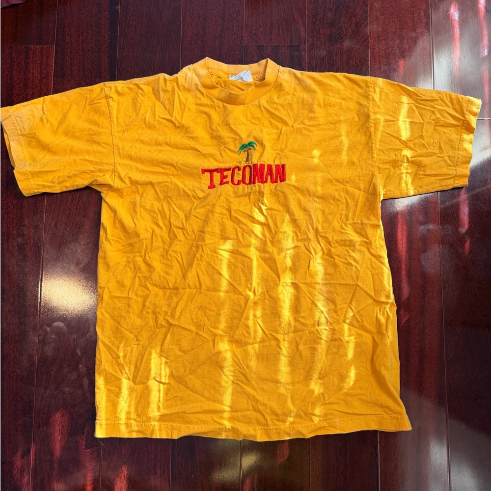 Yellow T-Shirt with Red 'TECOMAN' Logo